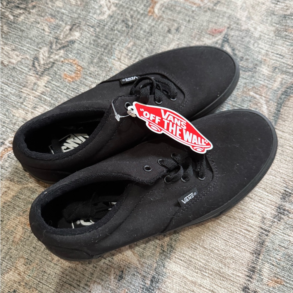 Vans boys Black Canvas Sneakers